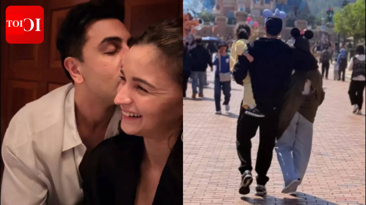 Ranbir Kapoor kisses Alia Bhatt in intimate click from birthday celebrations; Couple spends weekend at Disneyland with daughter Raha – Photos |