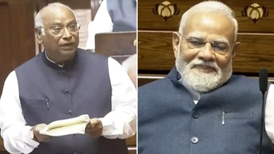 ‘Loved us, married Modiji’: Kharge’s punchline on Deve Gowda comment makes PM laugh – watch | india news