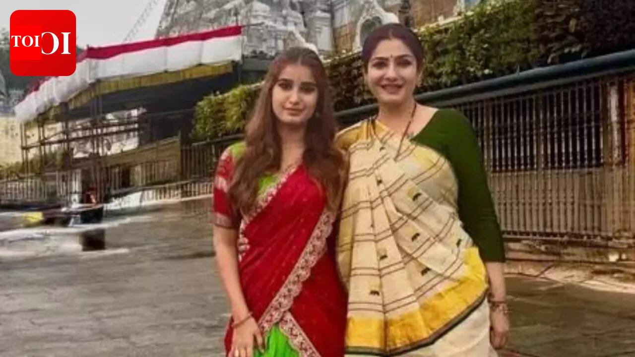 Raveena Tandon, Rasha Thadani visit Tirupati temple; The latter’s birthday and ‘India’s big victory’.