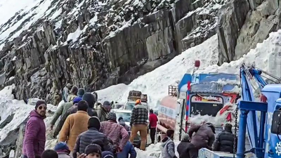 7 killed, several vehicles stuck in snow as avalanche hits Srinagar-Leh National Highway – Top Events | india news