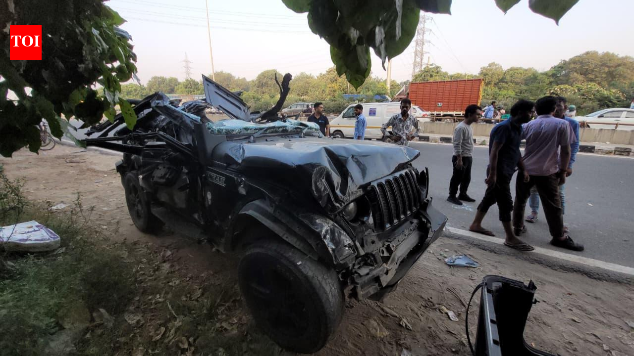 Gurgaon Shock: Speeding Thar crushed a grandfather and 2 children who were out for a late night walk; The driver ran away. gurgaon news