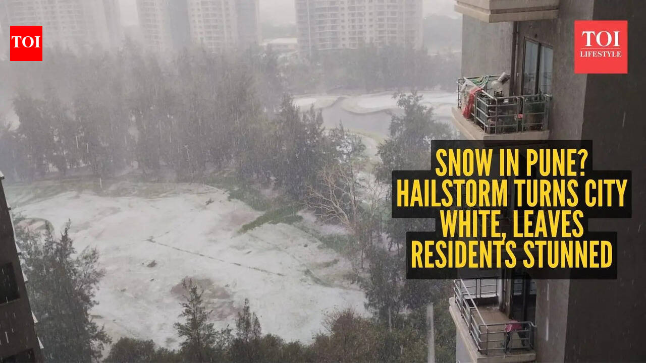 Hinjewadi snowfall: Not Kashmir! Hail blanketed Hinjewadi, Pune sparkled with ‘snowfall’ scene