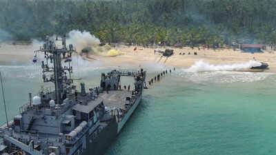 ‘Island Power’: Three armies conduct amphibious assault, maritime dominance operations india news
