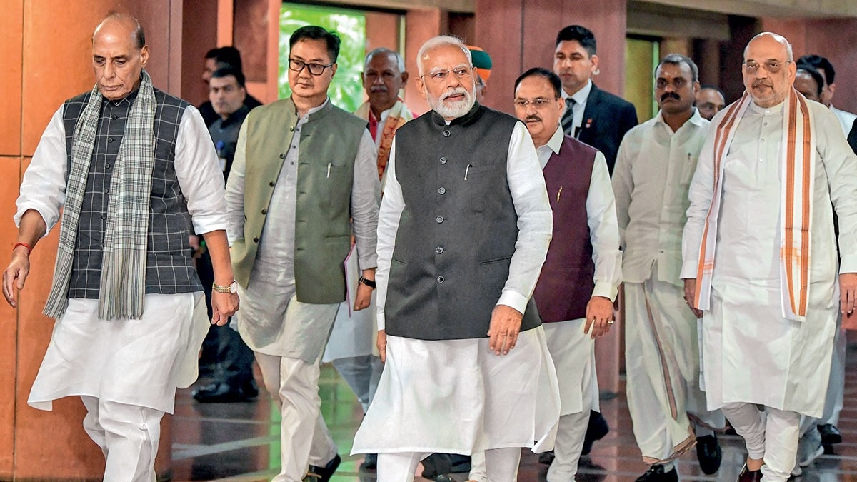 New National President BJP is sitting on its back