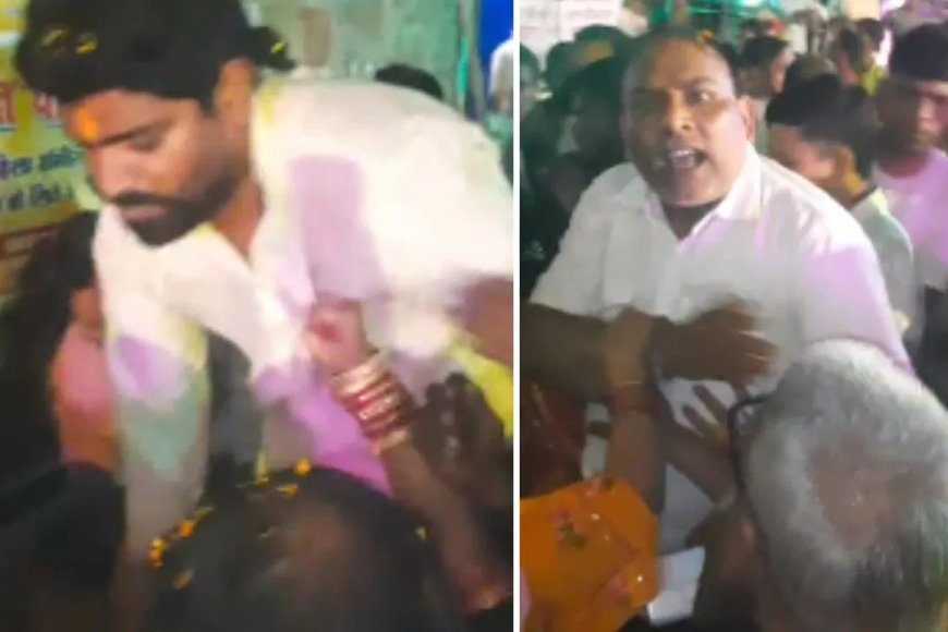 कानपुर में मंदिर के महंत की पिटाई, मांस खाने का वीडियो वायरल होने से भड़के लोग