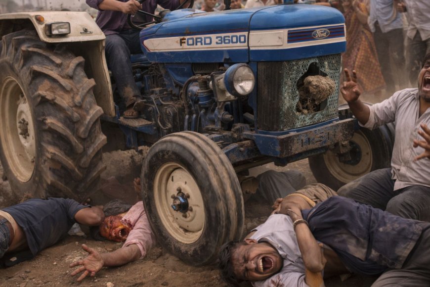 फ़तेहपुर के होलापुर में भयानक हादसा, नशे में धुत युवक ने चार लोगों पर चढ़ाया ट्रैक्टर