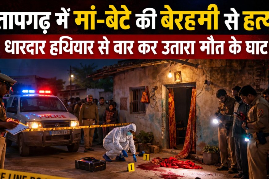 प्रतापगढ़ में मां-बेटे की निर्मम हत्या, धारदार हथियार से वार कर हत्या