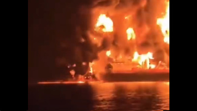 WATCH: Video shows massive fire after explosions on oil tankers off Iraq’s Basra coast