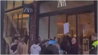 ‘You should be ashamed’: Protest outside Zara after girl attacked by group in Bristol, UK