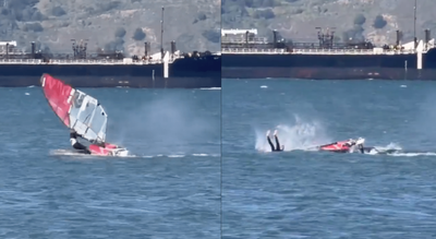 WATCH VIDEO: Windsurfer hits whale in ‘incredible’ moment mid-ride, caught on camera