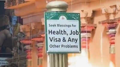 ‘First thing I saw’: TPUSA reporter ‘shocked’ by blessing for ‘job visa’ sign inside Hindu temple in Texas