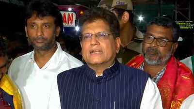 Union Minister Piyush Goyal welcomed the second batch of evacuated Indian fishermen at Chennai airport. india news