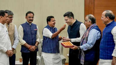 7 former AAP MPs formally join BJP; NDA’s strength in Rajya Sabha increased to 148, AAP reduced to 3. india news