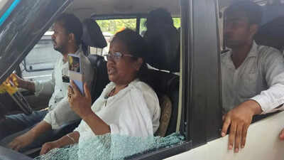 TMC MP Mithali Bagh’s car vandalized, windshield broken; Party accuses BJP of ‘attempt to kill’ india news