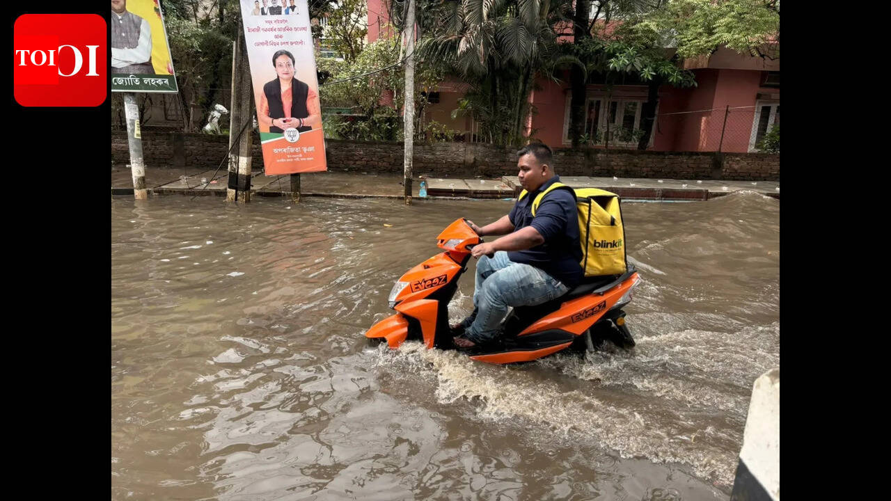 Guwahati faced waterlogging and traffic disruption after heavy rains. guwahati news