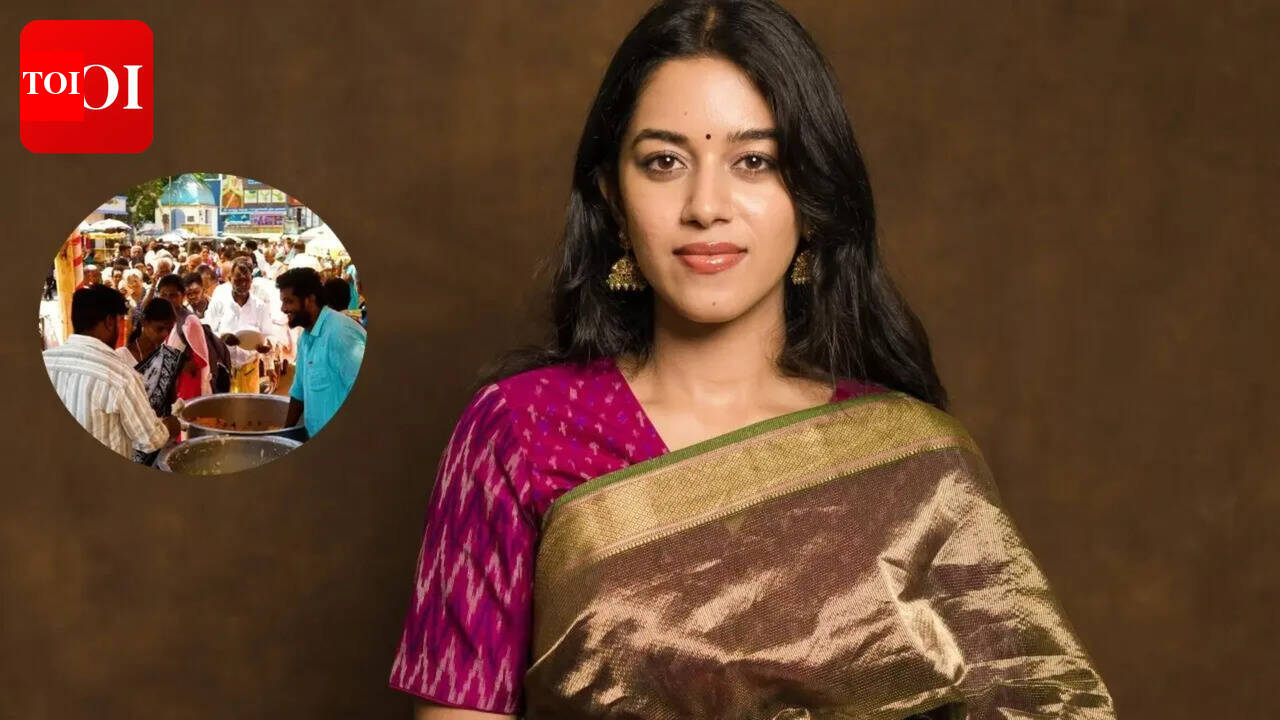 Mirnalini Ravi serves food to 1,000 people in Tiruvannamalai, ‘Romeo’ actress shares emotional reason behind the donation. tamil movie news