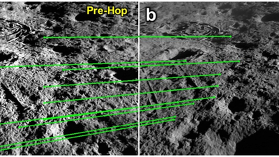 Vikram’s ‘hop’ exposed surface ‘layers’ near the Moon’s south pole region. india news