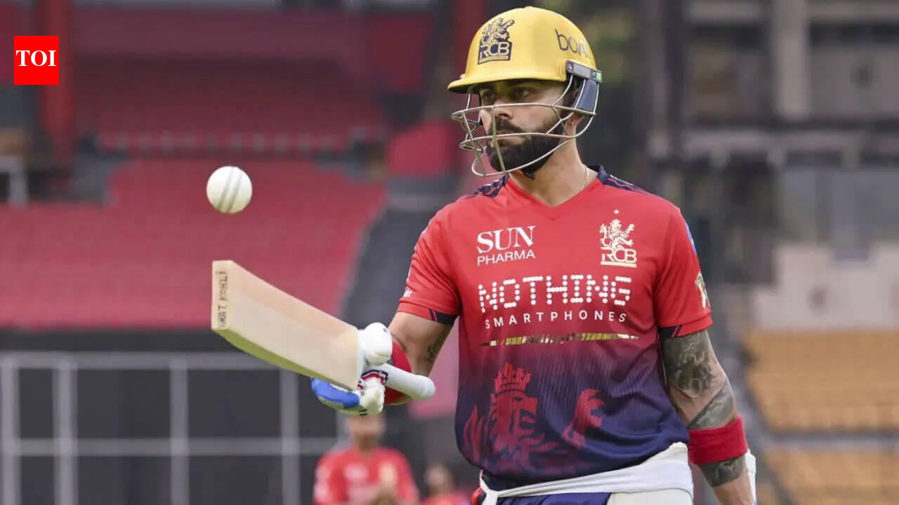IPL 2026: Fear of injury? Virat Kohli trained with a bandage on his knee before the RCB vs LSG match. cricket news