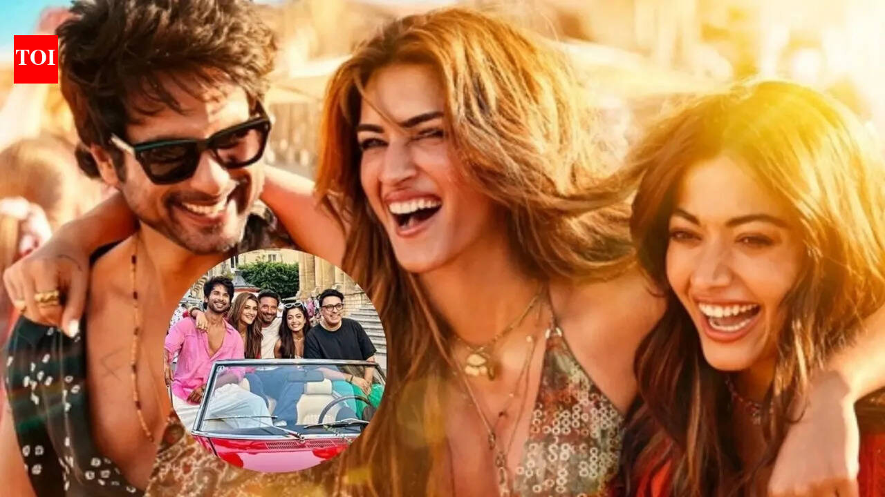 Cocktail 2: ‘That was the party’: Shahid Kapoor shares glimpses of BTS with Kriti Sanon and Rashmika Mandanna from the sets of ‘Cocktail 2’ hindi movie news