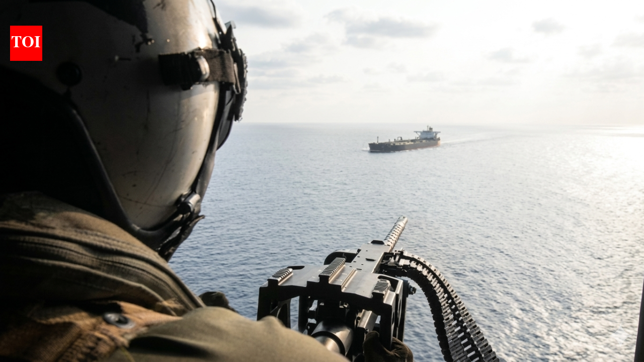 ‘If you try to escape…’: US helicopter gunner warns ship near Iran port as 27 return ships – watch