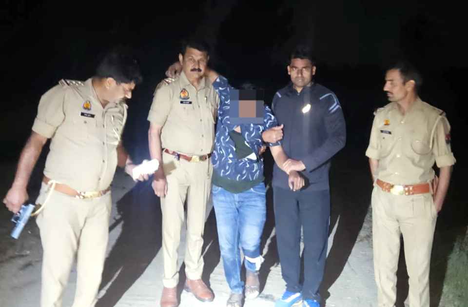 मुजफ्फरनगर पुलिस ने रतनपुरी में मुठभेड़ के बाद 2 को गिरफ्तार किया, गोली लगने से एक बदमाश घायल – गाय, पिस्तौल और बिना नंबर की कार बरामद