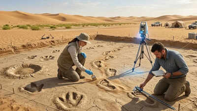 A surprising discovery in Saudi Arabia: 120,000-year-old footprints reveal where humans once walked. world News