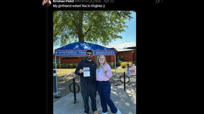 ‘I am equally American…’: Indian-origin man trolled for posting girlfriend’s photo while voting in Virginia redistricting elections