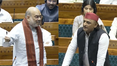 ‘Religion-based reservation is unconstitutional’: Amit Shah and Akhilesh Yadav clash in Lok Sabha over delimitation. india news