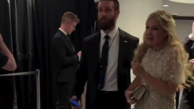 ‘I just want to go home’: Tearful Erica Kirk escorted out after White House correspondents’ dinner shooting