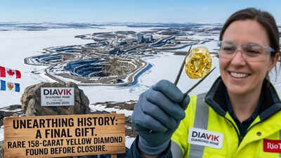 Canada’s Dyvik mine made a surprise discovery of a 158-carat diamond just before its closure. world News