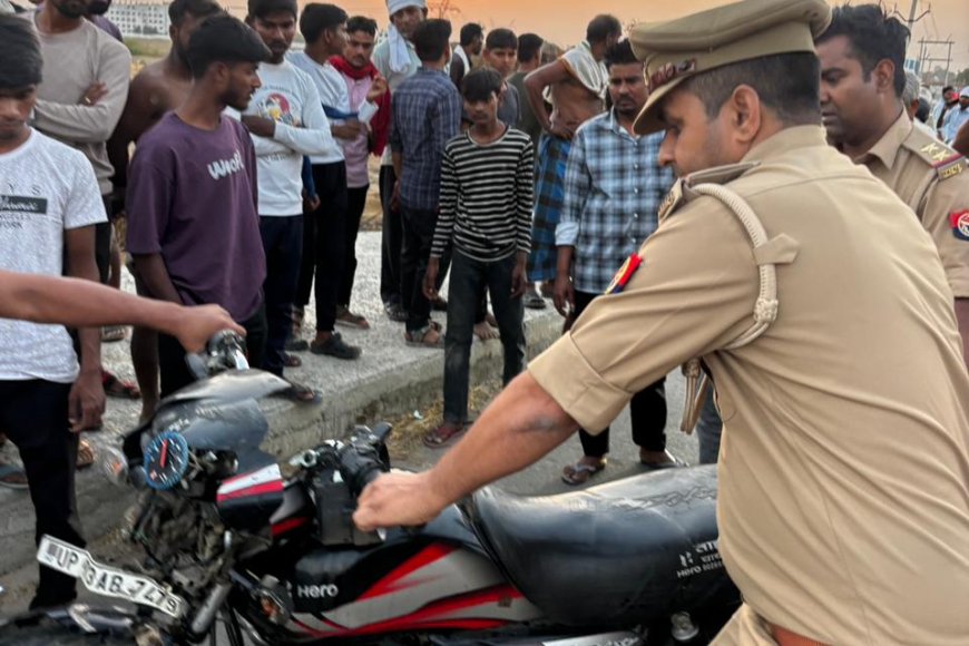 कौशांबी में भीषण हादसा: डंपर की टक्कर से बाइक सवार की मौत, ड्राइवर फरार