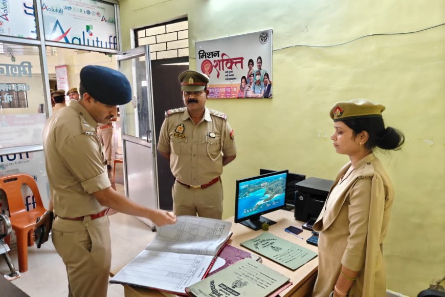 कौशांबी में एसपी का औचक निरीक्षण, मंझनपुर थाने की व्यवस्थाओं पर दिए सख्त निर्देश
