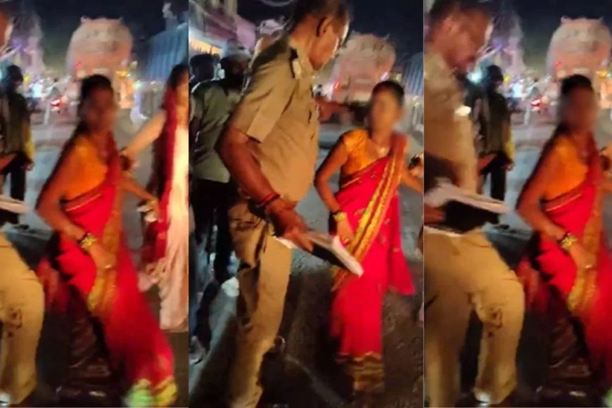 थाने के बाहर न्याय या ज्यादती? इंस्पेक्टर ने महिला को मारी लात, वीडियो वायरल होते ही मचा हड़कंप