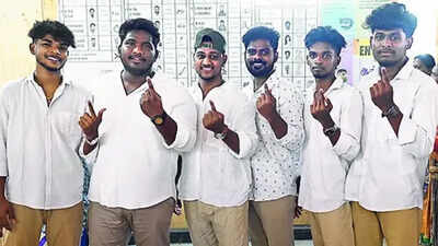 Painting the city beige and white on voting day. india news