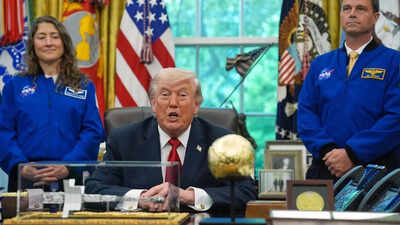 ‘Is the president allowed to go on space missions?’: Trump jokes on Artemis II astronauts’ White House visit