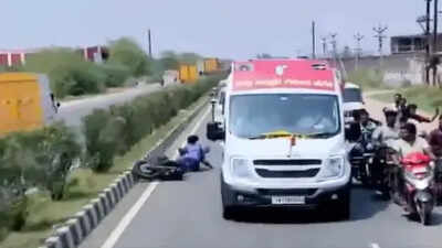 Caught on camera: Motorcyclist meets with accident during TVK chief Vijay’s roadshow. india news