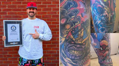 UK Man Tattoo Masterpieces: UK man’s Marvel obsession stuns the world with over 60 tattoo comic masterpieces, earns Guinness World Records title world News