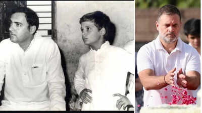‘Papa, I will give my full shoulder…’: Rahul Gandhi remembers father Rajiv Gandhi with an emotional note, childhood photo. india news