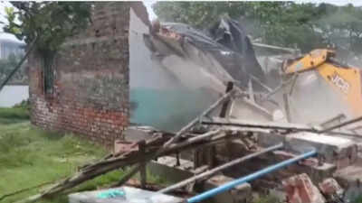 WATCH: Bulldozers demolish illegal structures allegedly belonging to TMC in West Bengal | india news