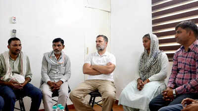 ‘Broken, corrupt system’: Rahul Gandhi meets family of NEET aspirant who committed suicide after paper leak. india news