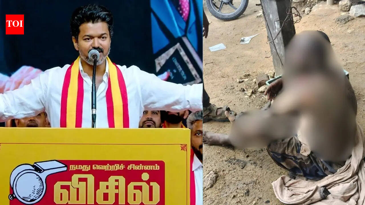 Tamil Nadu government formation: TVK official attempts self-immolation due to delay in Vijay’s ambition to become Chief Minister. madurai news