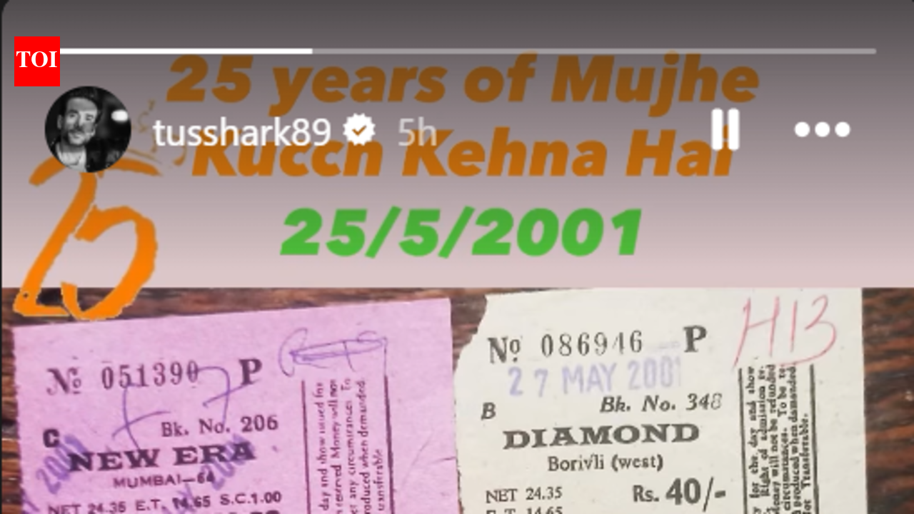 Tusshar Kapoor shares 25 years of ‘Mujhe Kuchh Kehna Hai’ tickets as the 2001 film celebrates its silver jubilee.