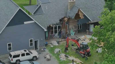 A Buffalo Township man accused of damaging a family’s home with an excavator during a dispute