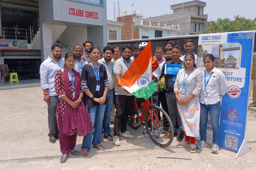 कारगिल शहीदों को समर्पित 3000 किमी की यात्रा: युवा साइकिल चालक शिवम पहुंचे अयोध्या, विश्व रिकॉर्ड बनाने का लक्ष्य