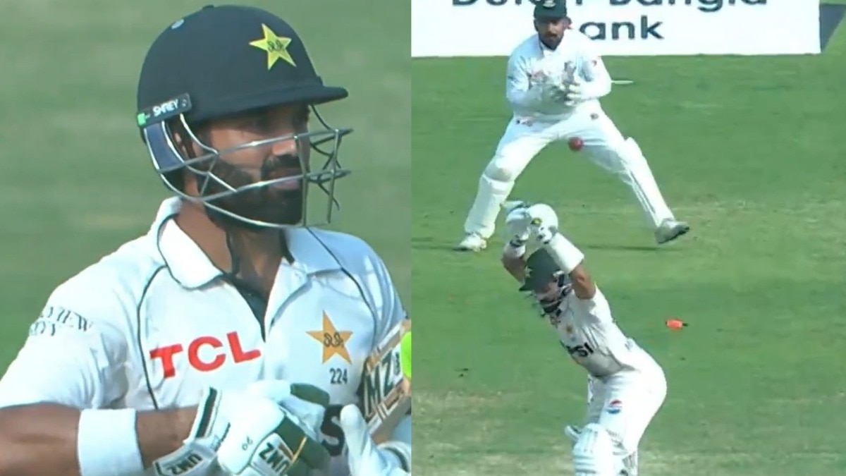 BAN vs PAK, 1st Test | Mohammad Rizwan faces brutal trolling from Liton Das before bizarre dismissal in Mirpur Test: Watch