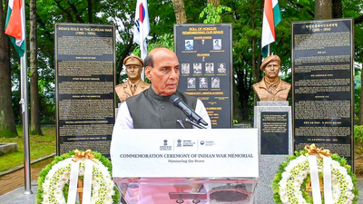 Rajnath inaugurates Indian War Memorial in Seoul, calls it ‘a true tribute to the bravery, sacrifice of Indian soldiers during the Korean War’ india news