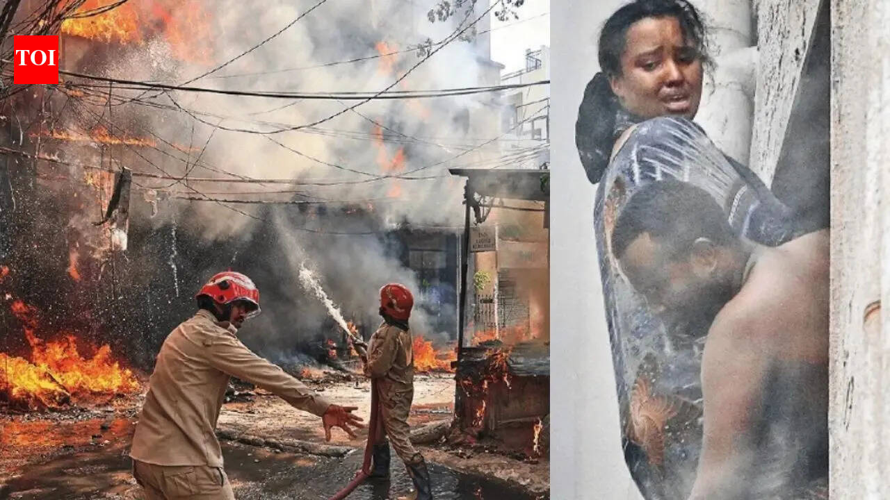 ‘Explosion’ before fire? In Delhi’s Malviya Nagar Hotel, kitchen fire may have occurred due to LPG cylinder or faulty AC; Toughened glass panels trapped the smoke inside. delhi news