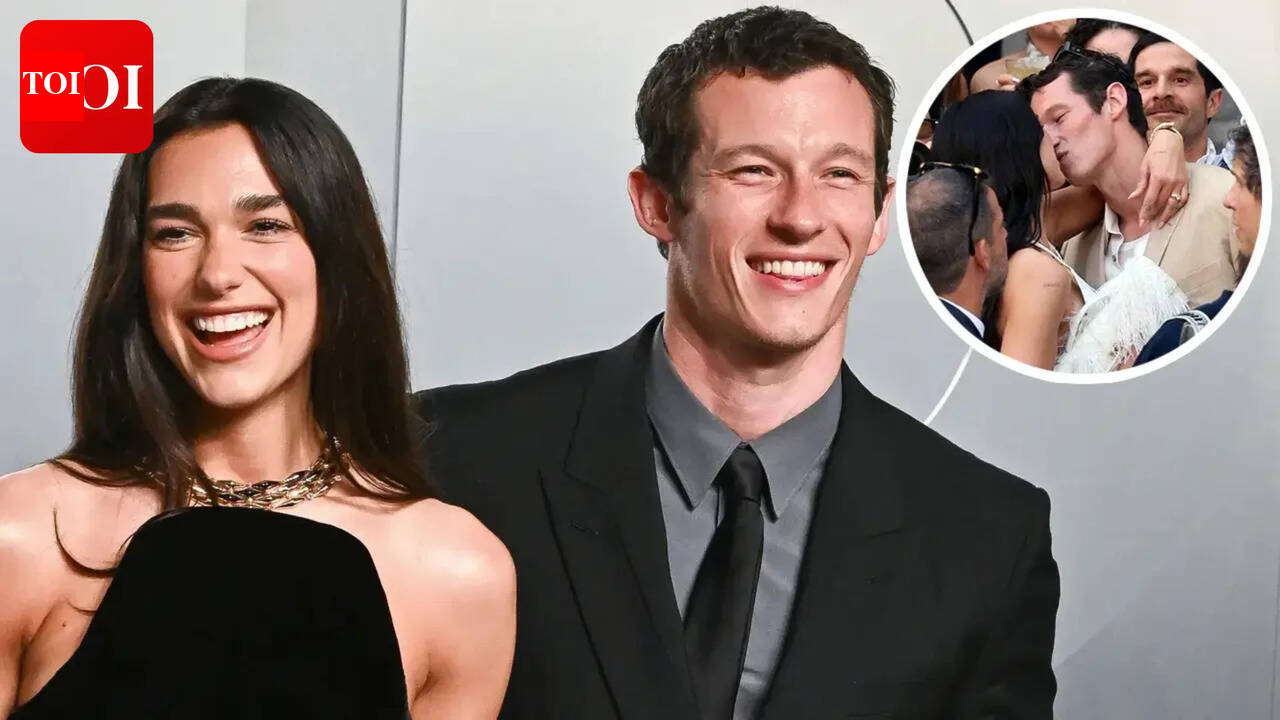 Dua Lipa and Callum Turner pack on the PDA at pre-wedding cocktail party in Italy; Charli XCX, Joe Alwyn, and other stars attend
