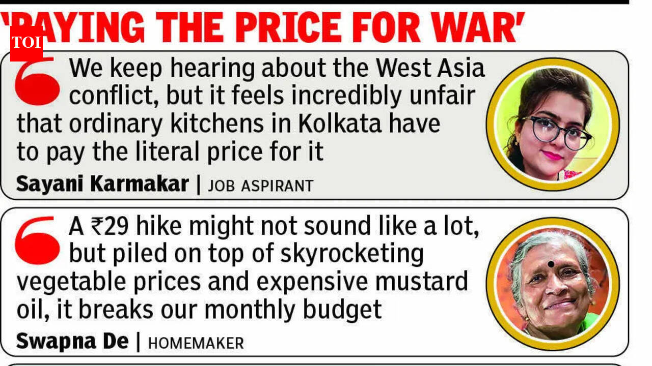 Kitchen fire after latest increase in domestic LPG price. kolkata news