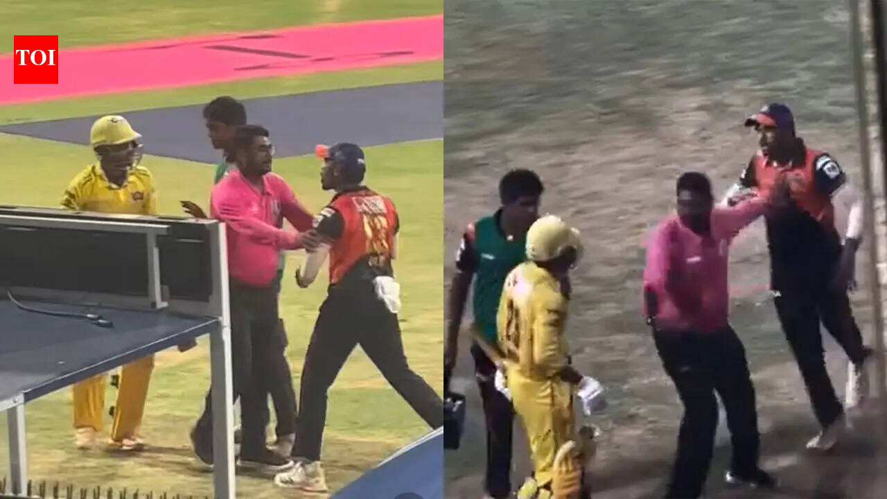 WATCH: Tempers erupt near the dugout in thrilling T20 Mumbai League final at Wankhede. cricket news
